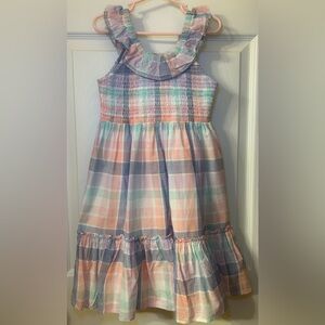 Plaid Ruffle Kids Dress